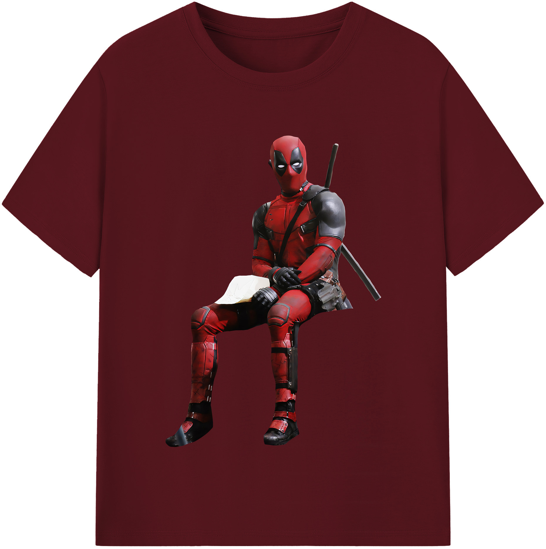 （画像用） Deadpool デッドプール 綿100％半袖Tシャツ（フロントプリント）